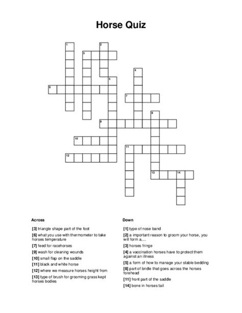 horse establishment Crossword Clue .